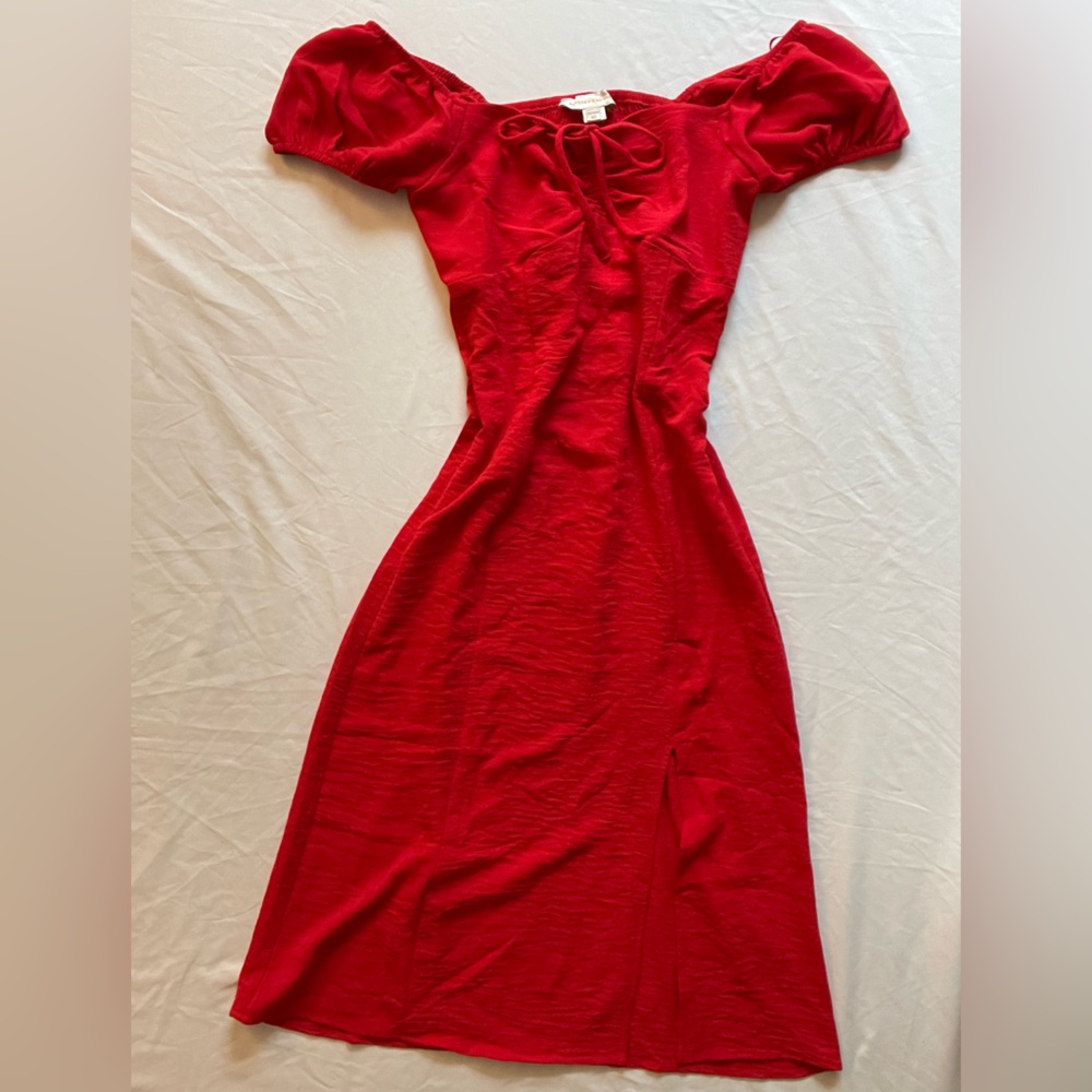 Chic Red Off-Shoulder Dress